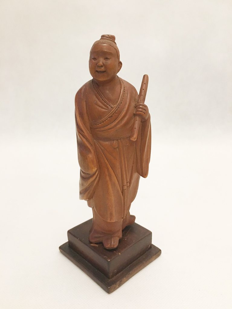 Oriental Wood Figurine Set of 8