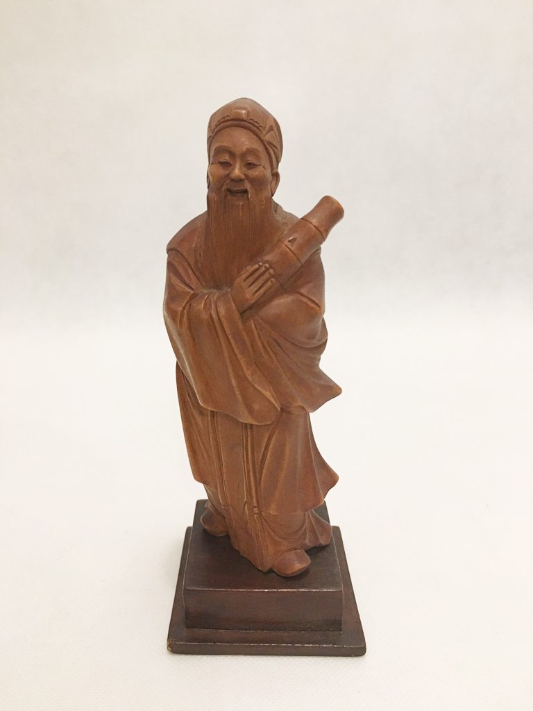 Oriental Wood Figurine Set of 8