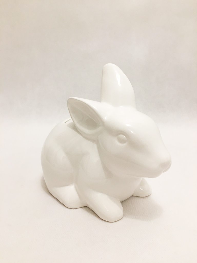 White Porcelain Rabbit Piggy Bank