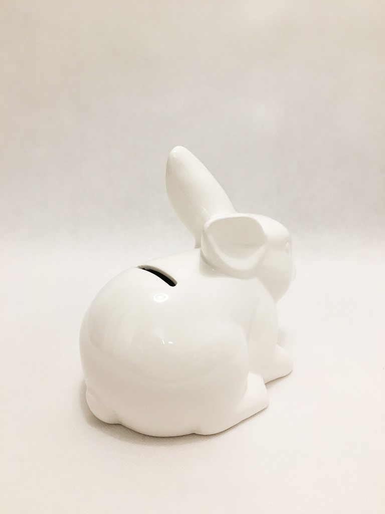 White Porcelain Rabbit Piggy Bank
