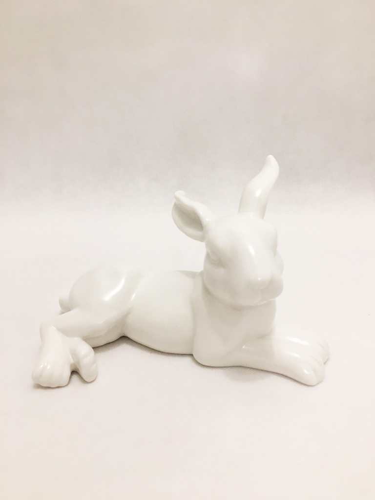 White Porcelain Hare Ornament