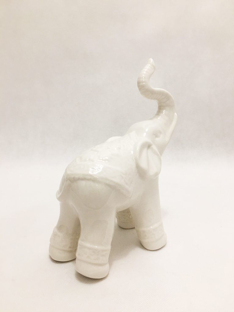 White Porcelain Elephant Ornament