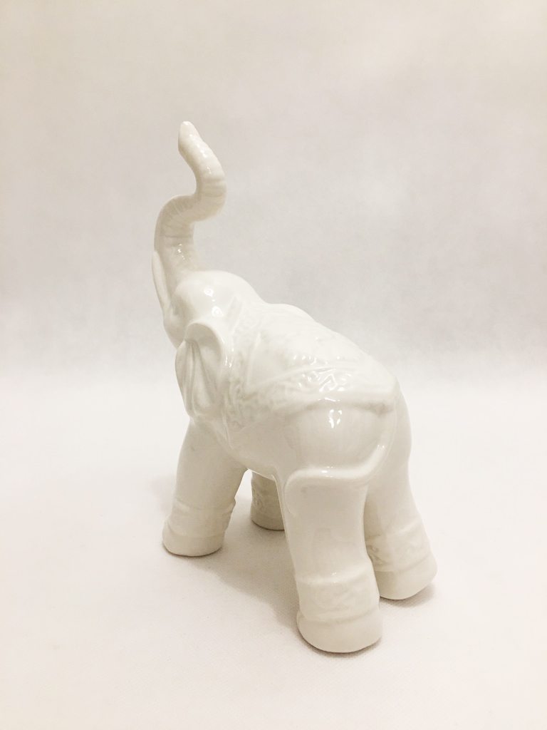 White Porcelain Elephant Ornament