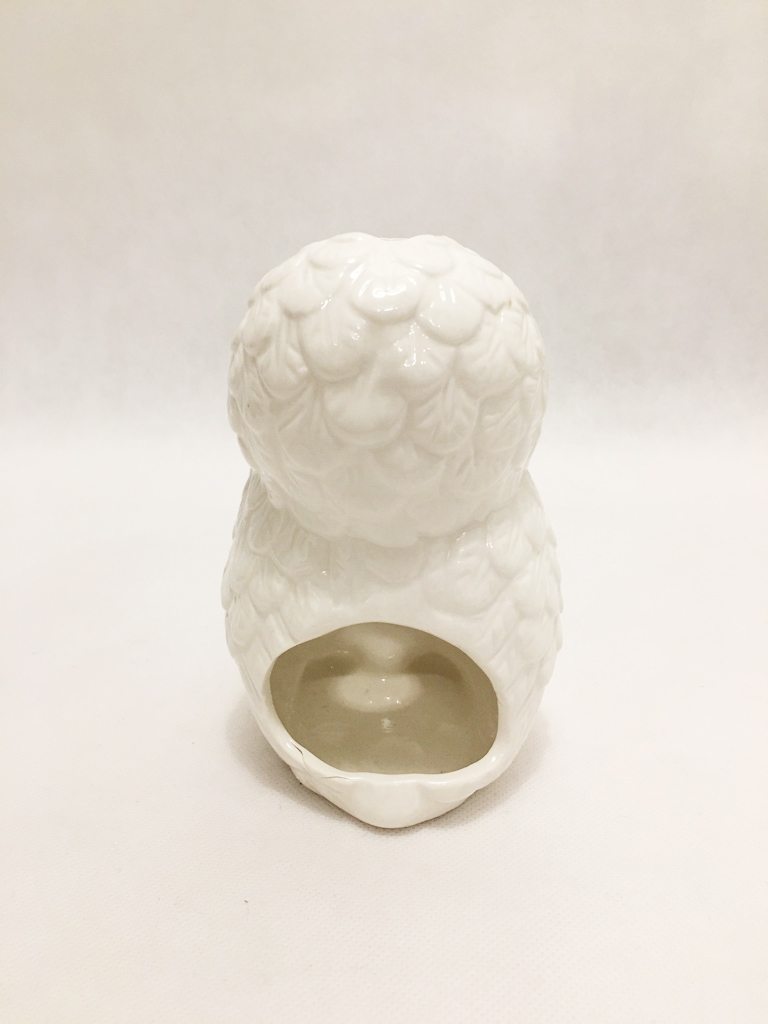 White Porcelain Owl Tealight Holder