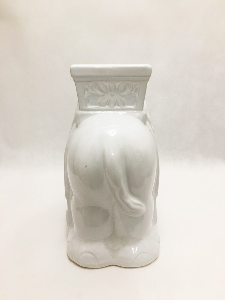 White Porcelain Large Elephant Ornament